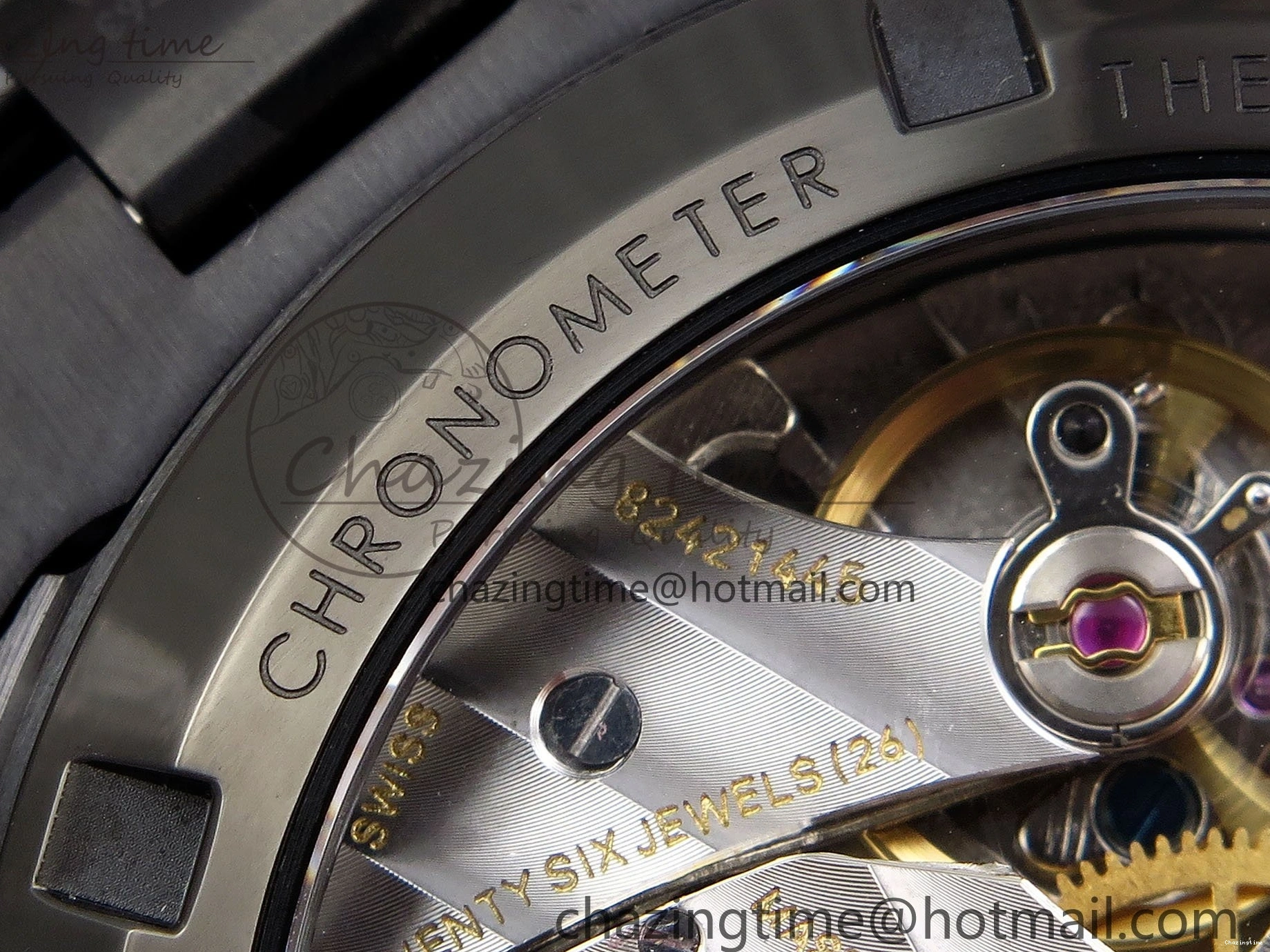 0128 Speedmaster Black Benom PVD Moon RMF Best Edition on PVD Bracelet Lemania HW WrinkleFree 7727